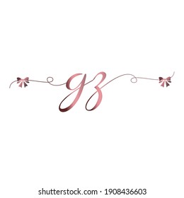 GZ Initial logo handwriting modern luxury fashion