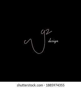 gz logotipo inicial negro aislado