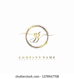 GZ Initial luxury handwriting logo vector