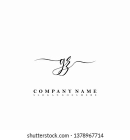 GZ Initial luxury handwriting logo vector