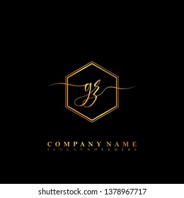 GZ Initial luxury handwriting logo vector