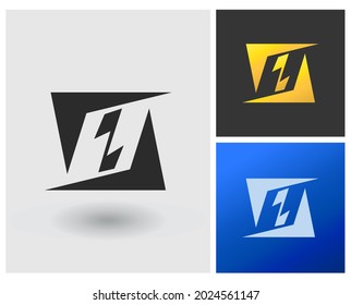 GZ forma vectorial de letra monográfica inicial