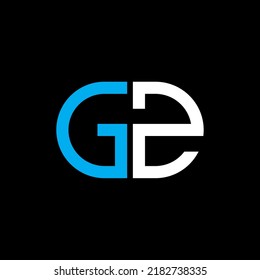 Diseño creativo del logotipo de la letra GZ con gráfico vectorial