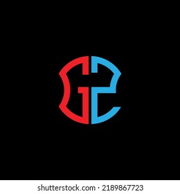 GZ letter logo creative design with vector graphic, Abc simple and modern logo design.