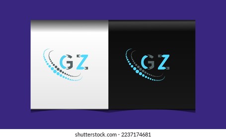 GZ Brief Logo kreatives Design. GZ einzigartiges Design.
