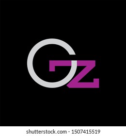 GZ Letter monogram with abstrac concept style design