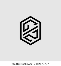 GZ line geometric monogram with high quality professional design that will print well