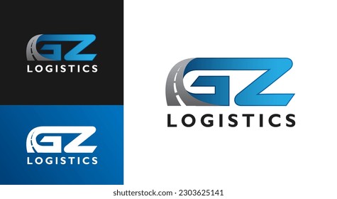 Plantilla del logotipo de la autopista GZ Logistics