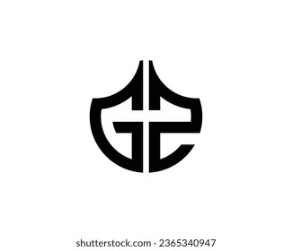 plantilla vectorial de diseño de logotipo GZ