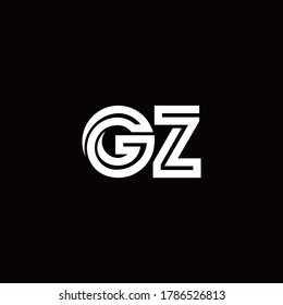 Gz Monogram Logo Abstract Line Design Stock Vector (Royalty Free ...