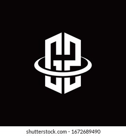 GZ monogram logo in a hexagon style and surrounded by a ring