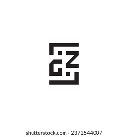GZ square concept retro logo in high quality professional design that will print well across any print media