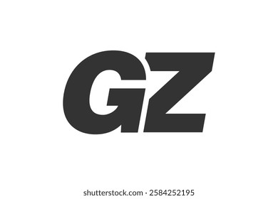 GZ Techno Editable Font Logo For Corporate Branding. Bold, Futuristic Design With Unique Typographic Ideas. Minimal Custom Type And Dynamic Letter Variations For Promotion, Printing, And Book Titles