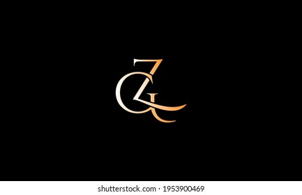 GZ ZG Abstract initial monogram letter alphabet logo design