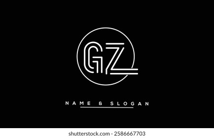 GZ, ZG Abstract Letters Logo Monogram