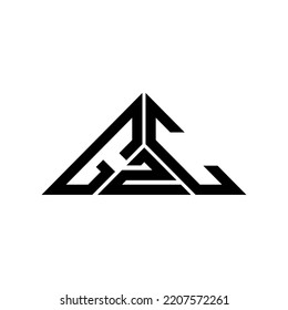Logo de la letra GZC diseño creativo con gráfico vectorial, logotipo GZC simple y moderno en forma de triángulo.
