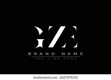 GZE abstract letter logo design. This logo is designed by three abstract letters.