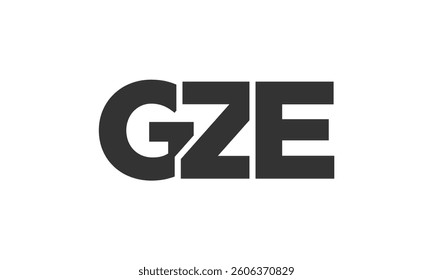 GZE logo design template with strong and modern bold text. Initial based vector logotype featuring simple and minimal typography. Trendy company identity ideal for businesses brand presence.