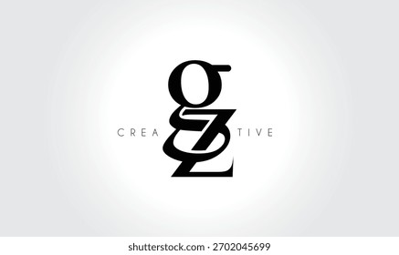 GZgz Elegant Serif Monogram Logo – Luxury Lowercase Typographic Lettermark for Modern Branding