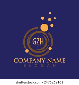 Plantilla de Vector de diseño de logotipo de carta GZH para negocios corporativos