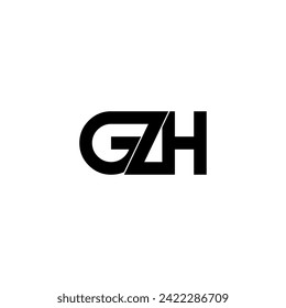 gzh typography letter monogram logo design