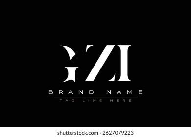 GZI abstract letter logo design. This logo is designed by three abstract letters.