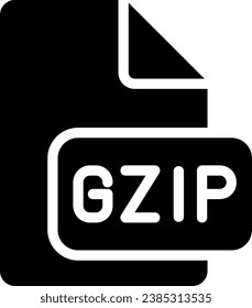 gzip glyph icon illustration vector