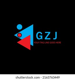 GZJ letter logo creative design with vector graphic