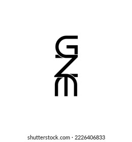 gzm lettering initial monogram logo design