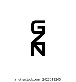 gzn tipografía letra monograma diseño de logotipo