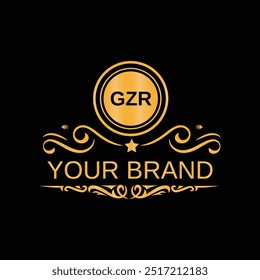 GZR initial letters unique logo design vector template for branding