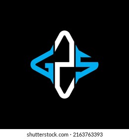 GZS letter logo creative design with vector graphic