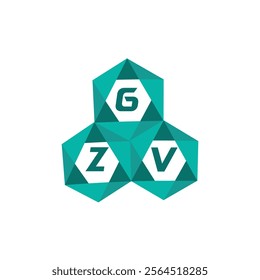 GZV creative minimalist letter logo. GZV unique vector initials alphabet letter logo design
