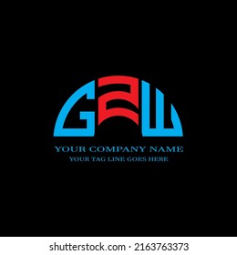GZW-Brief-Logo, kreatives Design mit Vektorgrafik