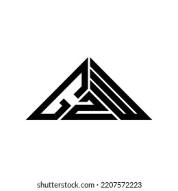 GZW letter logo creative design with vector graphic, GZW simple and modern logo in triangle shape.