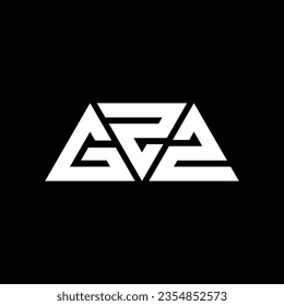 Diseño del logotipo de la letra del triángulo GZZ con forma triangular. Monograma de diseño del logotipo del triángulo GZZ. Plantilla de logotipo vectorial de triángulo GZZ con color rojo. Logo triangular GZZ Diseño sencillo, elegante y lujoso.