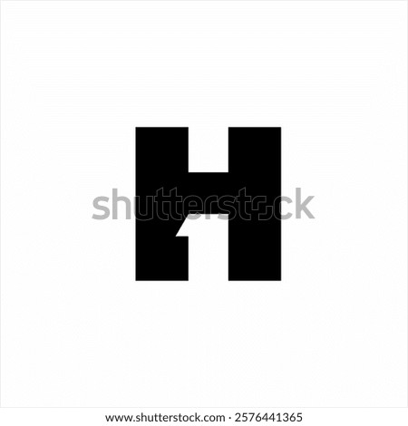 H 1 logo design with the number one in the negative space.