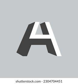 H 4 4 H Abstract initial monogram letter alphabet logo design