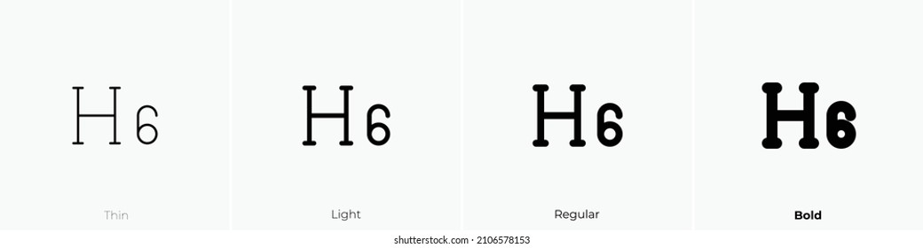 h 6. Diseño delgado, ligero y audaz aislado en un fondo blanco
