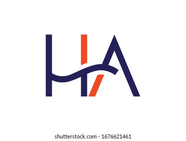 H A, HA Initial Letter Logo design vector template, Graphic Alphabet Symbol for Corporate Business Identity