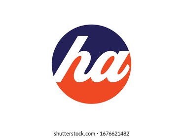 H A, HA Initial Letter Logo design vector template, Graphic Alphabet Symbol for Corporate Business Identity