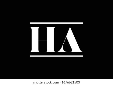H A, HA Initial Letter Logo design vector template, Graphic Alphabet Symbol for Corporate Business Identity