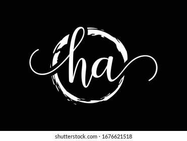 H A, HA Initial Letter Logo design vector template, Graphic Alphabet Symbol for Corporate Business Identity