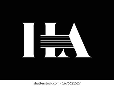H A, HA Initial Letter Logo design vector template, Graphic Alphabet Symbol for Corporate Business Identity