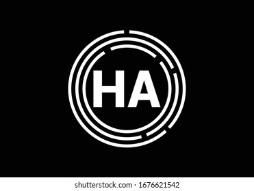 H A, HA Initial Letter Logo design vector template, Graphic Alphabet Symbol for Corporate Business Identity