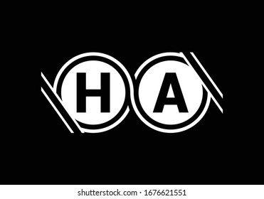 H A, HA Initial Letter Logo design vector template, Graphic Alphabet Symbol for Corporate Business Identity