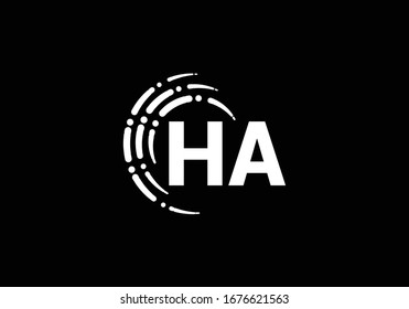 H A, HA Initial Letter Logo design vector template, Graphic Alphabet Symbol for Corporate Business Identity