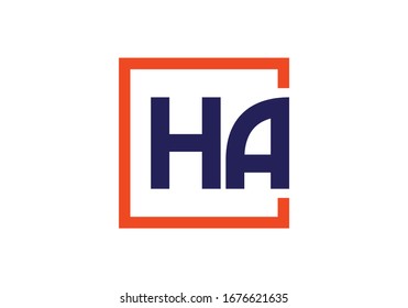 H A, HA Initial Letter Logo design vector template, Graphic Alphabet Symbol for Corporate Business Identity