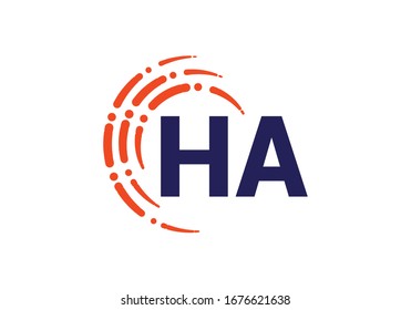 H A, HA Initial Letter Logo design vector template, Graphic Alphabet Symbol for Corporate Business Identity