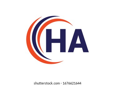 H A, HA Initial Letter Logo design vector template, Graphic Alphabet Symbol for Corporate Business Identity